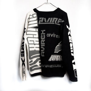 Vintage Avirex Sweater Wool Cable Knit  90s Style